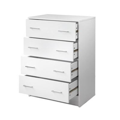 Artiss Tallboy 4 Drawers Storage Cabinet - White_31902