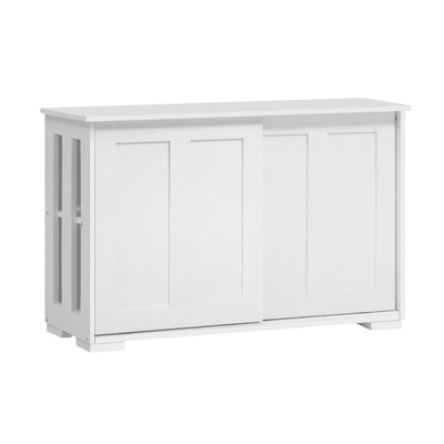 Artiss Buffet Sideboard Cabinet White Doors Storage Shelf Cupboard Hallway Table White_34898