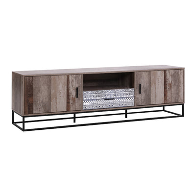 Artiss TV Cabinet Entertainment Unit Stand Storage Wooden Industrial Rustic 180cm_35645