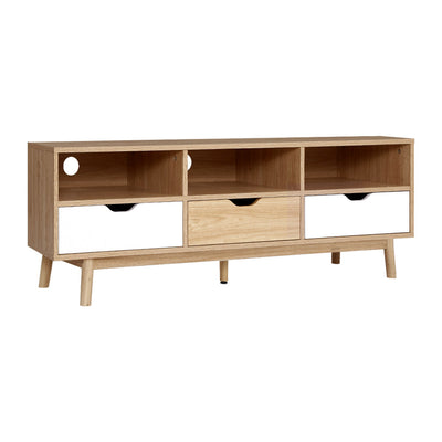 Artiss TV Cabinet Entertainment Unit Stand Wooden Storage 140cm Scandinavian_34887