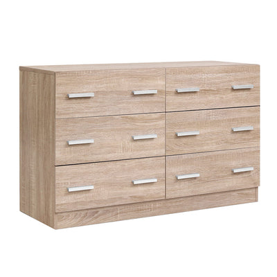 Artiss 6 Chest of Drawers Cabinet Dresser Table Tallboy Lowboy Storage Wood_35473