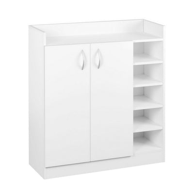 Artiss 2 Doors Shoe Cabinet Storage Cupboard - White_30079