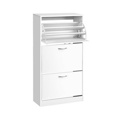 Artiss 3 Tier Shoe Cabinet - White_31786