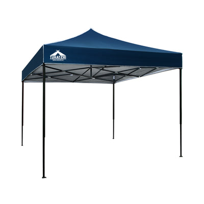 Instahut Gazebo Pop Up Marquee 3x3m Outdoor Tent Folding Wedding Gazebos Navy_30136