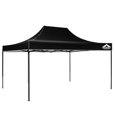 Instahut Gazebo Pop Up Marquee 3x4.5m Outdoor Tent Folding Wedding Gazebos Black_30138