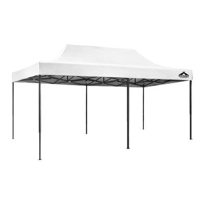 Instahut Gazebo Pop Up Marquee 3x6m Outdoor Tent Folding Wedding Gazebos White_30448