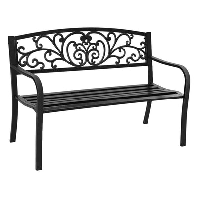 Gardeon Outdoor Garden Bench - Black_33441