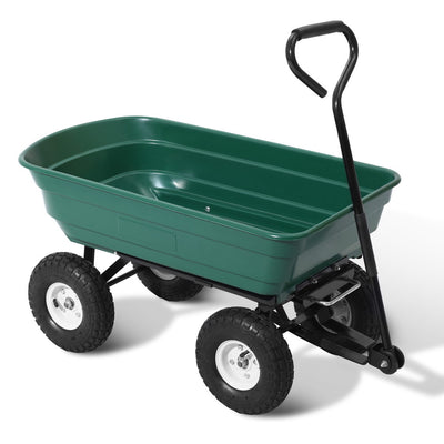 Gardeon 75L Garden Dump Cart - Green_32533