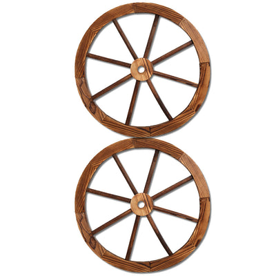 Gardeon Wooden Wagon Wheel X2_13185