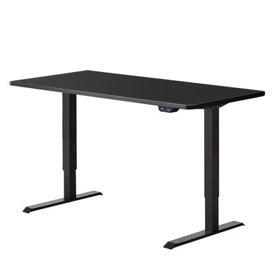 Electric Motorised Height Adjustable Standing Desk - Black Frame with 140cm Black Top_33621