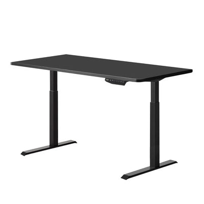 Artiss Standing Desk Sit Stand Riser Motorised Electric Computer Laptop Table Height Adjustable Dual Motor Black_36038