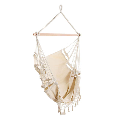 Gardeon Hammock Swing Chair - Cream_10260