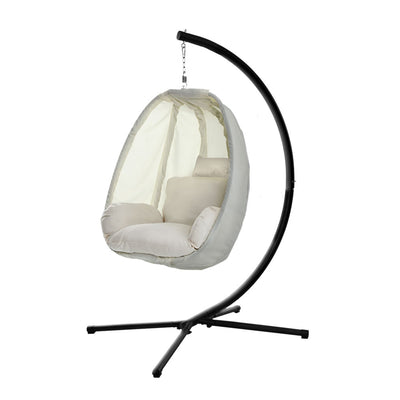 Gardeon Outdoor Furniture Egg Hammock Porch Hanging Pod Swing Chair with Stand_34778