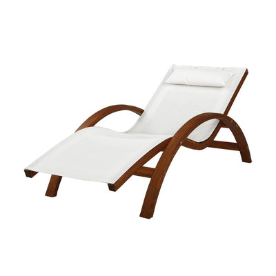 Gardeon Outdoor Wooden Sun Lounge Setting Day Bed Chair Garden Patio Furniture_36395