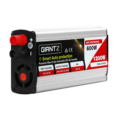 Giantz 600W Puresine Wave DC-AC Power Inverter _12279