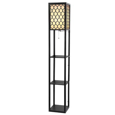 Artiss Floor Lamp Storage Shelf LED Lamps Vintage Standing Reading Light Bedroom_14424