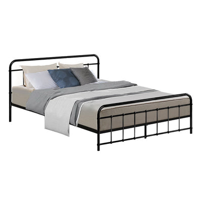 Artiss LEO Metal Bed Frame - Queen (Black)_36408