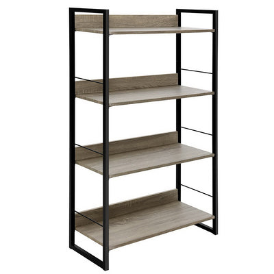 Artiss Book Shelf Display Shelves Corner Wall Wood Metal Stand Hollow Storage_34829