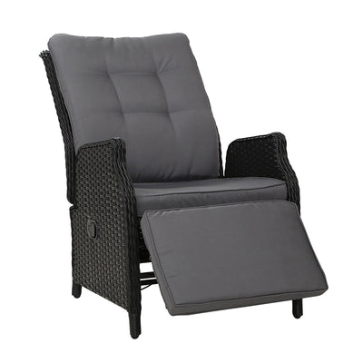 Gardeon Recliner Chair Sun lounge Setting Outdoor Furniture Patio Wicker Sofa_36459