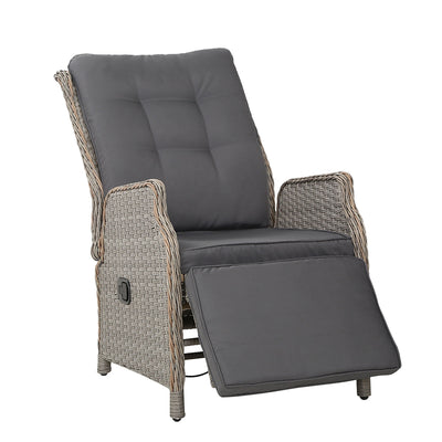 Gardeon Sun lounge Setting Recliner Chair Outdoor Furniture Patio Wicker Sofa_36460