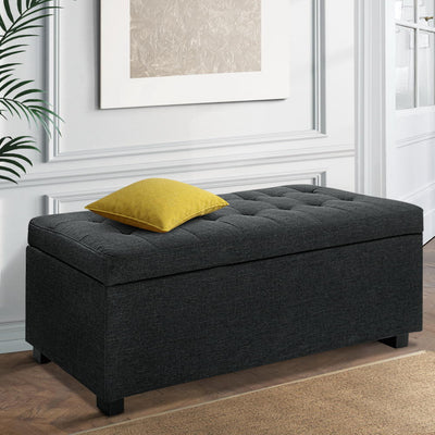 Premium Storage Ottoman - Charcoal_33351