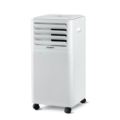 Devanti Portable Air Conditioner Cooling Mobile Fan Cooler Dehumidifier White 2000W_36186