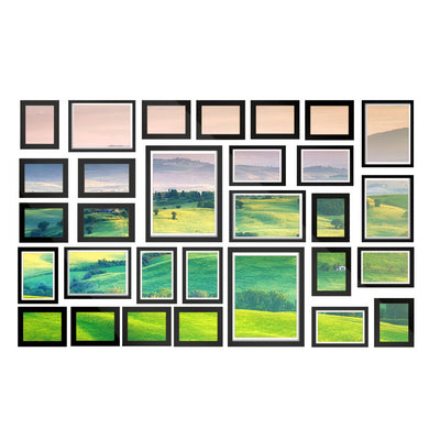 Artiss Photo Frames 30PCS  8x10in 5x7in 4x6in 3.5x5in Hanging Wall Frame Black_14077