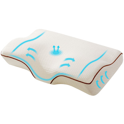 Giselle Memory Foam Pillow Neck Pillows Contour Rebound Pain Relief Support_15989