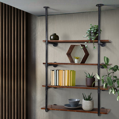 Artiss Wall Display Shelves Industrial Bookshelf DIY Pipe Shelf Rustic Brackets_36149