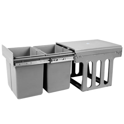 Cefito 2x15L Pull Out Bin - Grey_10085