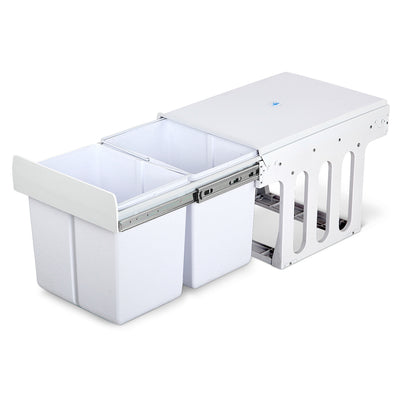 Cefito 2x15L Pull Out Bin - White_10590