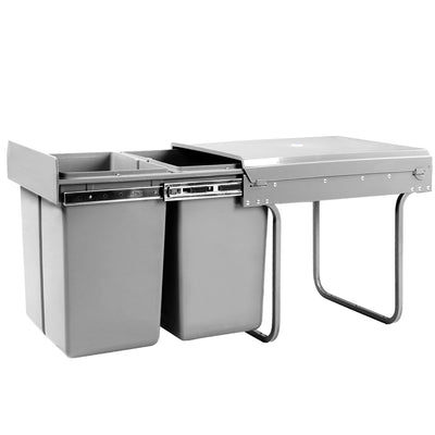 Cefito 2x20L Pull Out Bin - Grey_10086