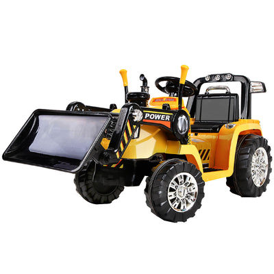 Rigo Kids Ride On Bulldozer Digger Electric Car Yellow_30360