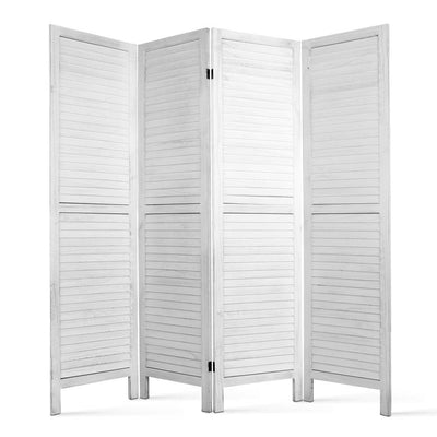 Artiss 4 Panel Foldable Wooden Room Divider - White_32720