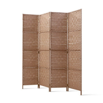 Artiss 4 Panel Room Divider Screen Privacy Timber Foldable Dividers Stand Natural_35652