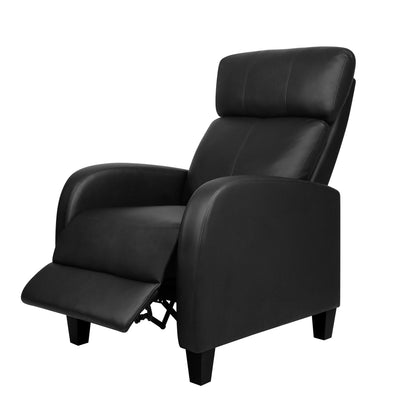 Artiss PU Leather Reclining Armchair - Black_30353