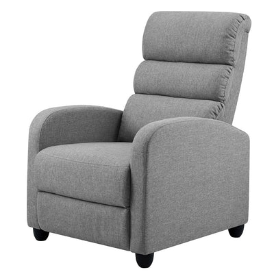 Artiss Luxury Recliner Chair Chairs Lounge Armchair Sofa Fabric Cover Grey_34655