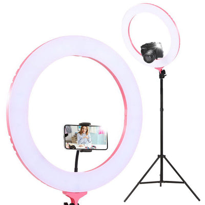 19" LED Ring Light 6500K 5800LM Dimmable Diva With Stand Make Up Studio Video_13483