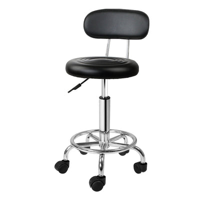 Artiss Salon Stool Swivel Chair Backrest Barber Hairdressing Hydraulic Height_28485