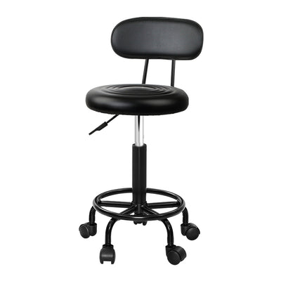 Artiss Salon Stool Swivel Chairs with Back Barber Beauty Hydralic Lift_28486