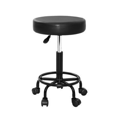 Artiss Round Salon Stool Stools Black Swivel Barber Hair Hydraulic Chairs Lift_28484