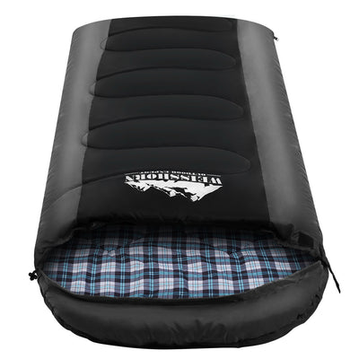 Weisshorn Sleeping Bag Bags Single Camping Hiking -20??C to 10??C Tent Winter Thermal Grey_15799