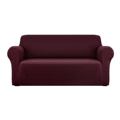 Artiss Sofa Cover Elastic Stretchable Couch Covers Burgundy 3 Seater_15832