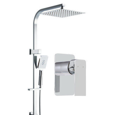 Cefito WELS 10'' Rain Shower Head Mixer Square Handheld High Pressure Wall Chrome_14249