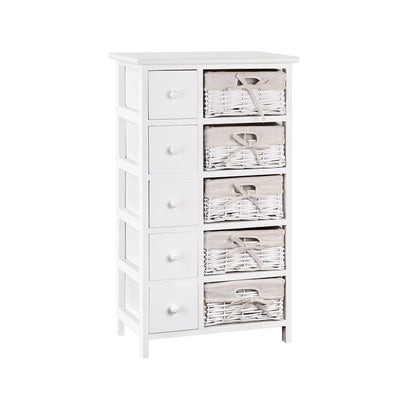 Artiss 5 Basket Storage Drawers - White_13481