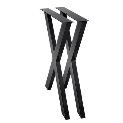 2x Metal Legs Coffee Dining Table Steel Industrial Vintage Bench X Shape 710MM_14886