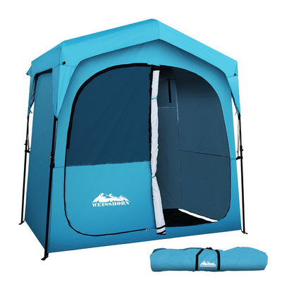 Weisshorn Pop Up Camping Shower Tent Portable Toilet Outdoor Change Room Blue_36181