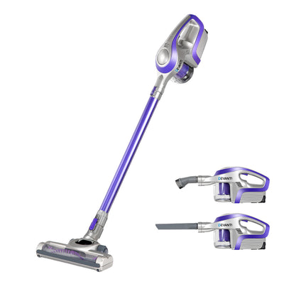 Devanti Cordless Stick Vacuum Cleaner - Purple & Grey_12440