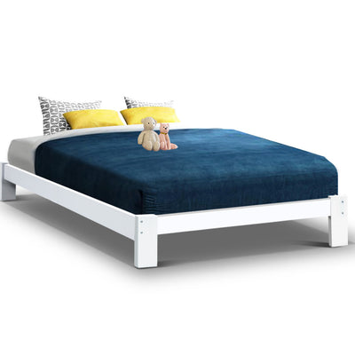 Artiss Bed Frame Double Size Wooden Bed Base JADE Timber Foundation Mattress_32842