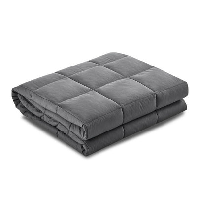 Weighted Blanket Kids 2.3KG Heavy Gravity Blankets Microfibre Cover Comfort Calming Deep Relax Better Sleep Grey_14014